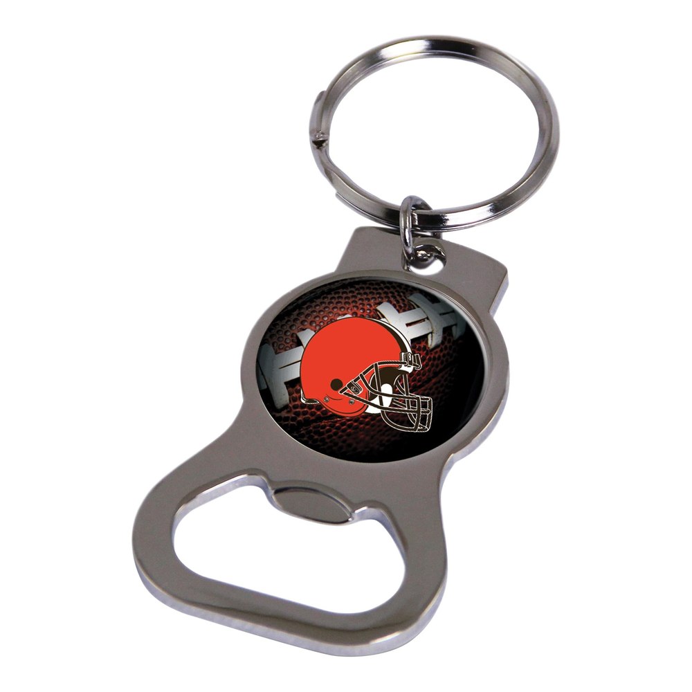 Cleveland Browns Silver-Tone Bottle Opener Key Ring