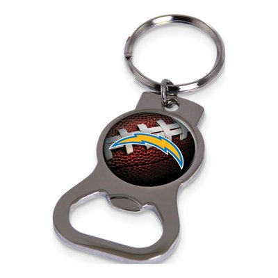LA Chargers Silver-Tone Bottle Opener Key Ring