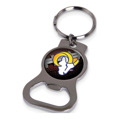 LA Rams Silver-Tone Bottle Opener Key Ring