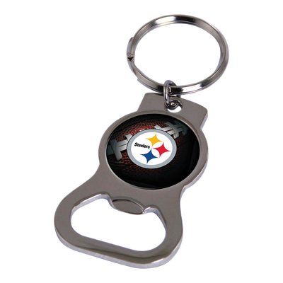 Pittsburgh Steelers Silver-Tone Bottle Opener Key Ring