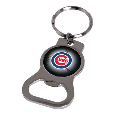 Chicago Cubs Silver-Tone Bottle Opener Key Ring