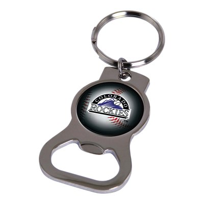 Colorado Rockies Silver-Tone Bottle Opener Key Ring