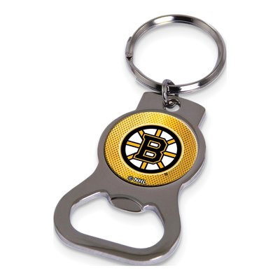 Boston Bruins Silver-Tone Bottle Opener Key Ring