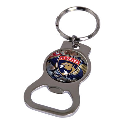 Florida Panthers Silver-Tone Bottle Opener Key Ring