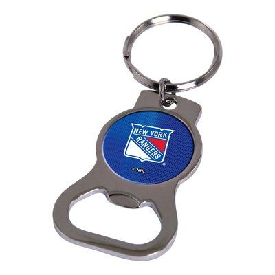 NY Rangers Silver-Tone Bottle Opener Key Ring