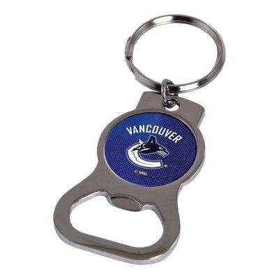 Vancouver Canucks Silver-Tone Bottle Opener Key Ring