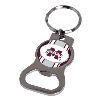 Ncaa Mississippi State Silver-Tone Bottle Opener Key Ring By Rico Industries