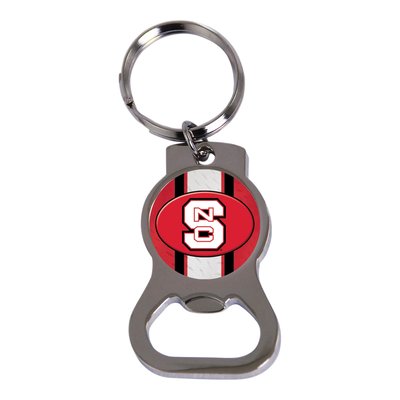 Ncaa North Carolina State Silver-Tone Bottle Opener Key Ring By Rico Industries