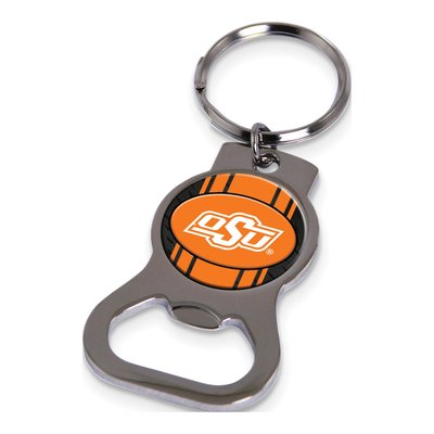 Ncaa Oklahoma State Silver-Tone Bottle Opener Key Ring By Rico Industries