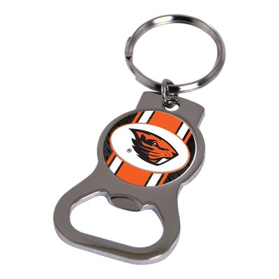 Ncaa Oregon State Silver-Tone Bottle Opener Key Ring By Rico Industries
