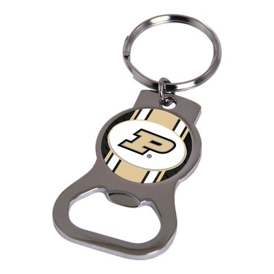 Ncaa Purdue Silver-Tone Bottle Opener Key Ring By Rico Industries