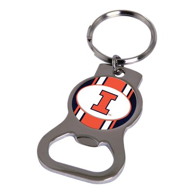 Ncaa Univ. Of Illinois Silver-Tone Bottle Opener Key Ring By Rico Industries