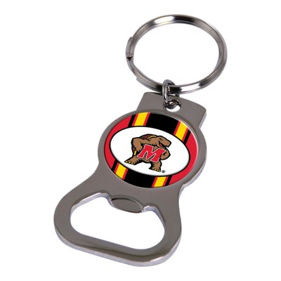 Ncaa Univ. Of Maryland Silver-Tone Bottle Opener Key Ring By Rico Industries