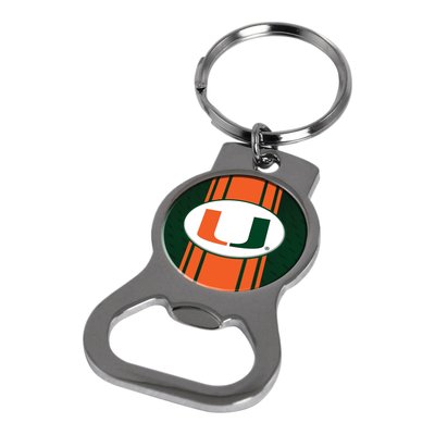 Ncaa Univ. Of Miami Silver-Tone Bottle Opener Key Ring By Rico Industries