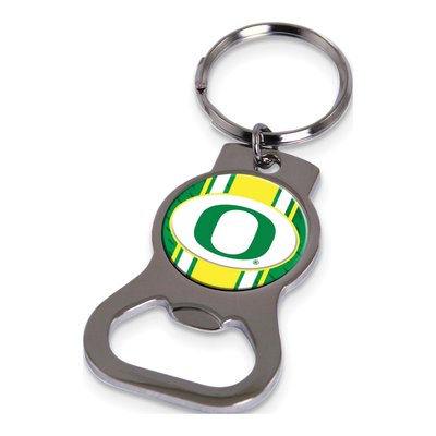 Ncaa Univ. Of Oregon Silver-Tone Bottle Opener Key Ring By Rico Industries