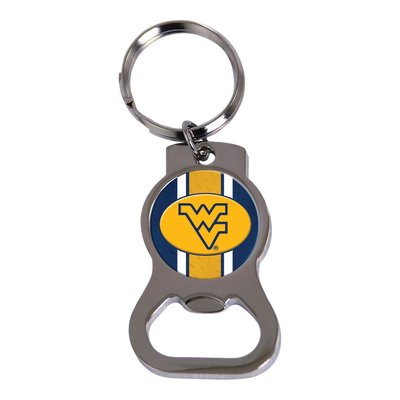Ncaa West Virginia Silver-Tone Bottle Opener Key Ring By Rico Industries