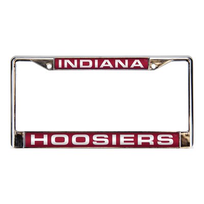 Indiana U Red Chrome Acrylic License Plate Frame
