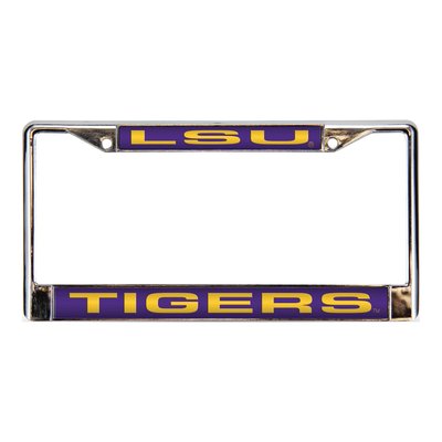 LSU Purple Laser Chrome Acrylic License Plate Frame