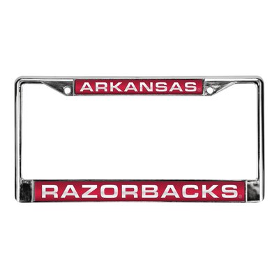 U of Arkansas Red Chrome Acrylic License Plate Frame