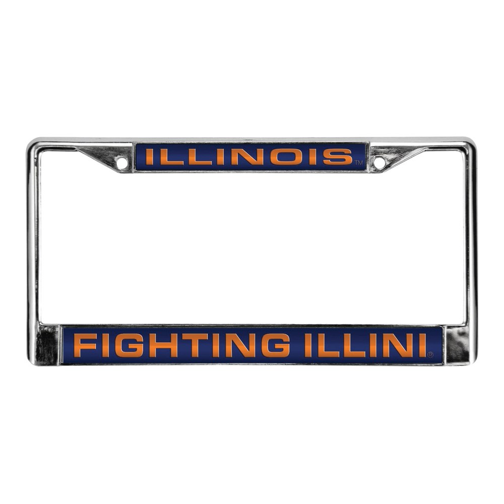 University of Illinois Chrome License Plate Frame