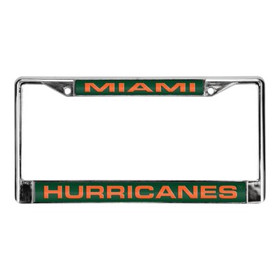 University of Miami Chrome Acrylic License Plate Frame