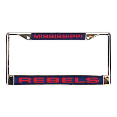 Ole Miss Blue Chrome Acrylic License Plate Frame