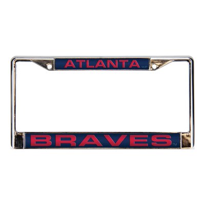 Atlanta Braves Blue Laser Chrome License Plate Frame