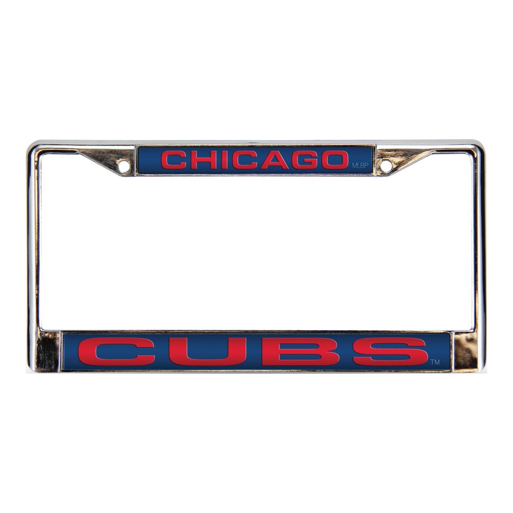 Chicago Cubs Blue Laser Chrome License Plate Frame