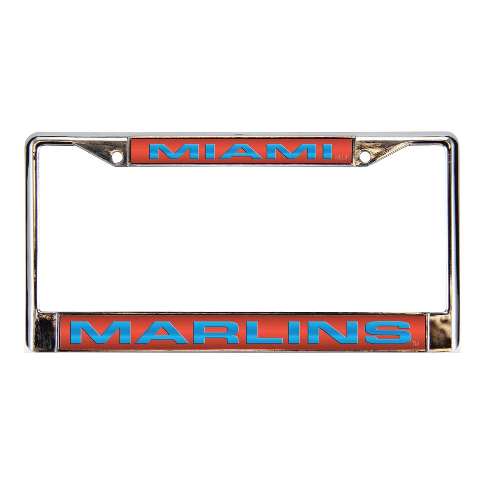 Miami Marlins Laser Chrome License Plate Frame