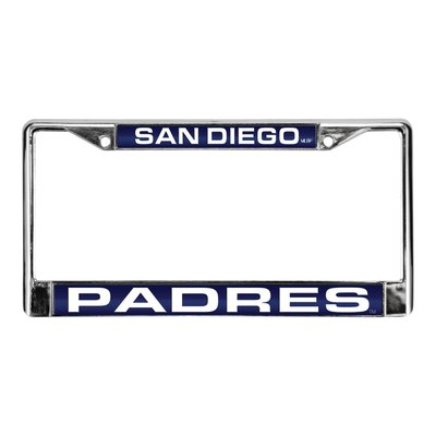 San Diego Padres Laser Chrome License Plate Frame