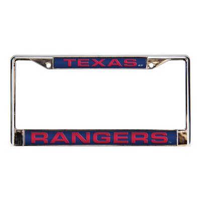 Texas Rangers Laser Chrome License Plate Frame