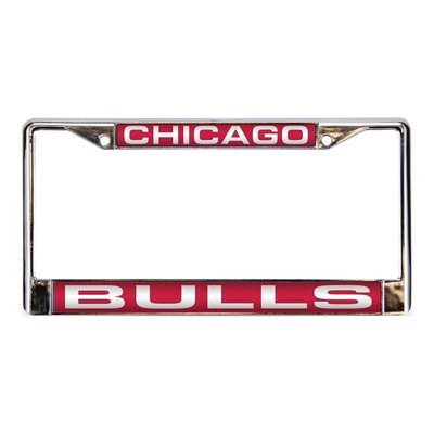 Chicago Bulls Red Laser Chrome License Plate Frame