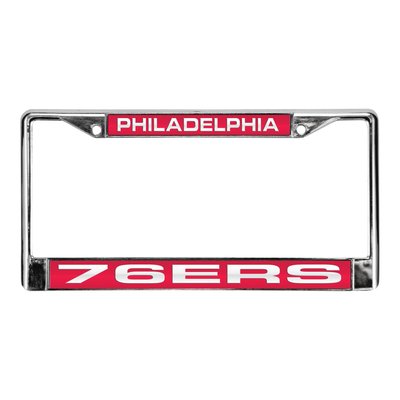 Philadelphia 76ers Laser Chrome License Plate Frame
