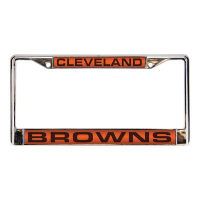 Cleveland Browns Orange Laser Chrome License Plate Frame