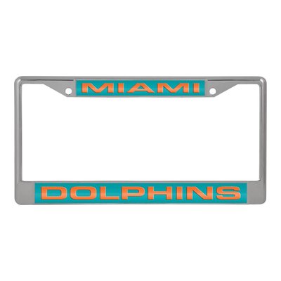 Miami Dolphins Laser Chrome License Plate Frame