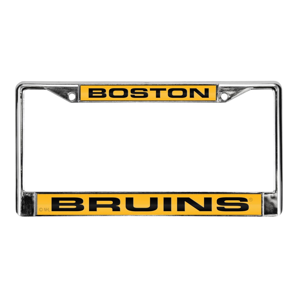 Boston Bruins Laser Chrome Acrylic License Plate Frame