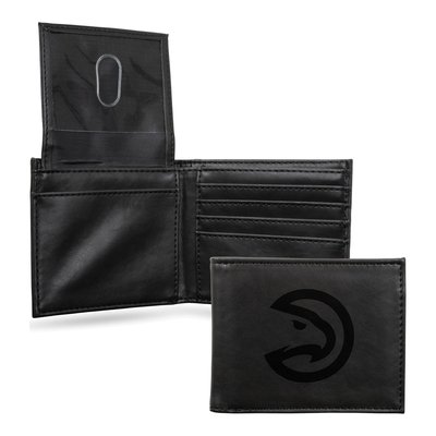 Atlanta Hawks Black Faux Leather Bi-Fold Wallet
