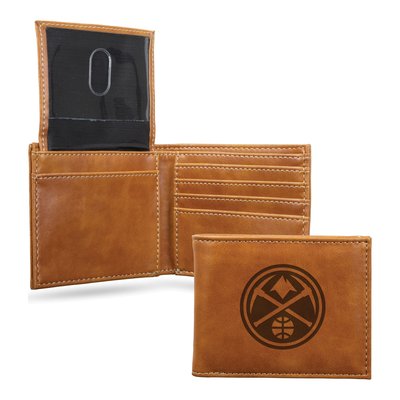 Denver Nuggets Brown Faux Leather Bi-fold Wallet