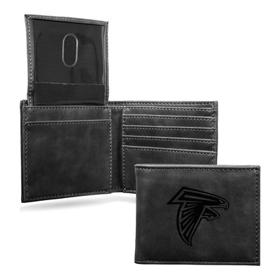 Atlanta Falcons Black Faux Leather Bi-Fold Wallet