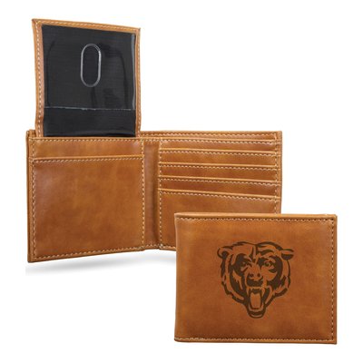 Chicago Bears Brown Faux Leather Bi-fold Wallet