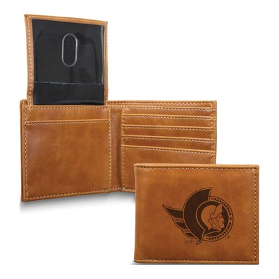 NHL Ottawa Senators Brown Faux Leather Bi-Fold Wallet