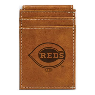 Cincinnati Reds Faux Leather Front Pocket Wallet
