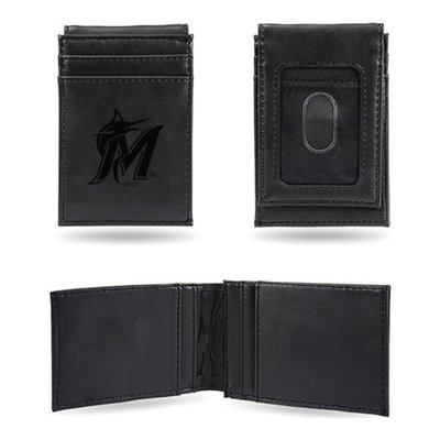Miami Marlins Faux Leather Front Pocket Wallet