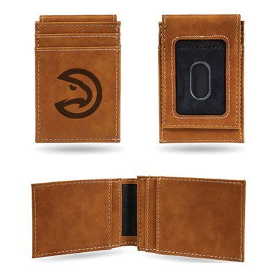 Atlanta Hawks Brown Faux Leather Front Pocket Wallet