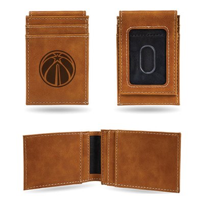 Washington Wizards Brown Faux Leather Front Pocket Wallet