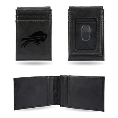 Buffalo Bills Black Faux Leather Front Pocket Wallet