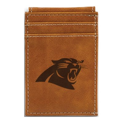 Carolina Panthers Faux Leather Front Pocket Wallet
