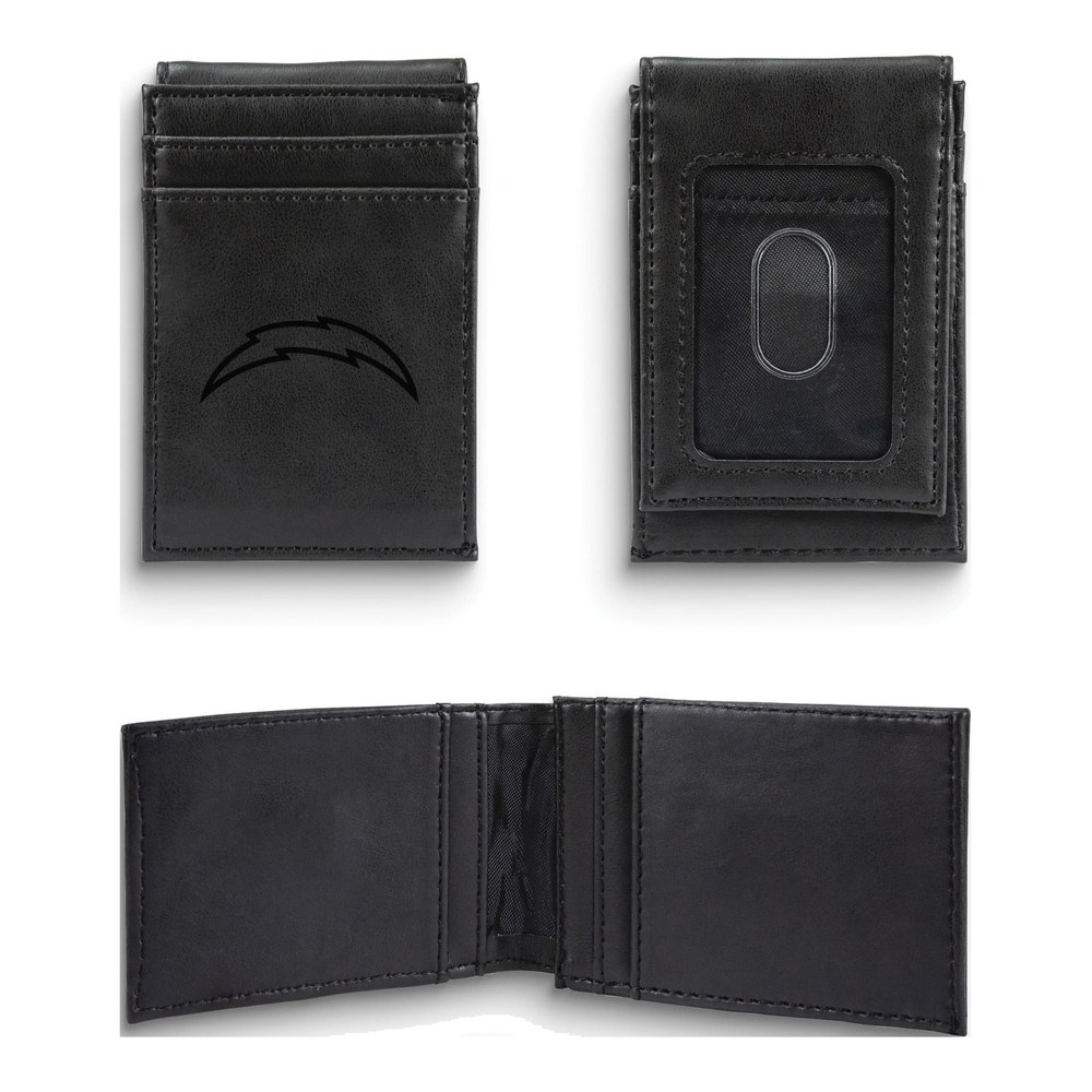 LA Chargers Faux Leather Front Pocket Wallet