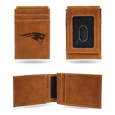 NFL New England Patriots Brown Leather Wallet
