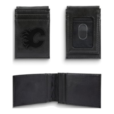 Calgary Flames Faux Leather Front Pocket Wallet